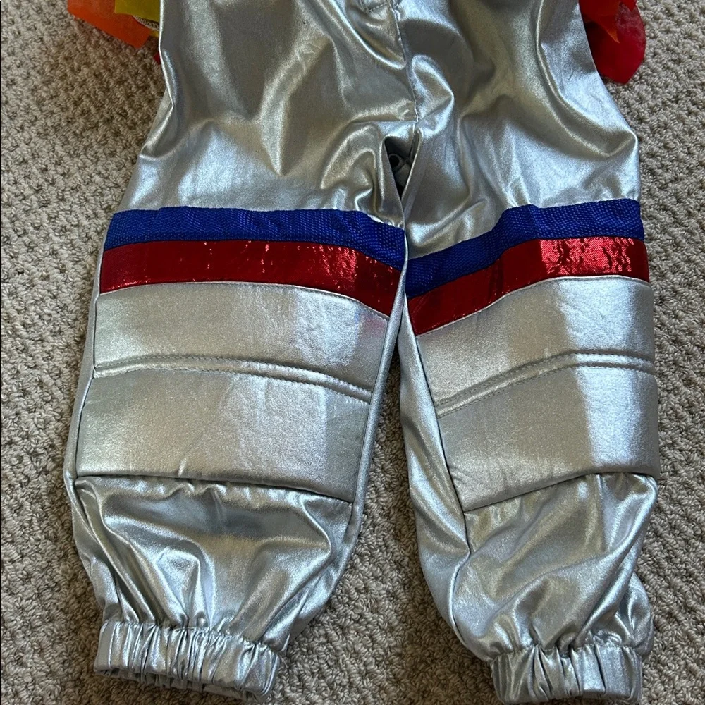 Pottery Barn Kids Silver Astronaut Costume with Red and Blue Accents